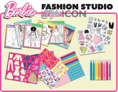 Lisciani Giochi Stickers Barbie Sketch Book Style Icon-fashion Studio for Children 5++ Years