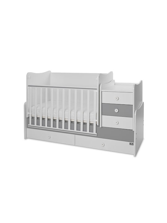 Lorelli Polymorphe Babybett Maxi Plus Weiß mit Matratze & Schublade