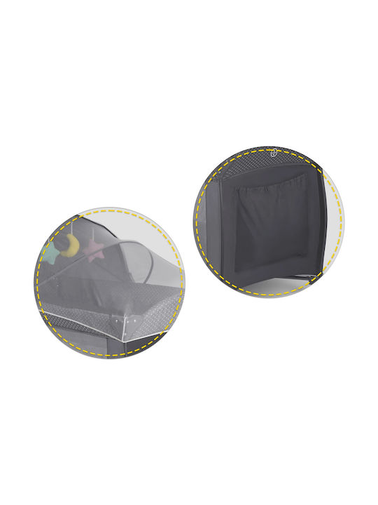Ricokids RK-242 Παρκοκρέβατο με Αλλαξιέρα & Στρώμα Γκρι 125x65cm