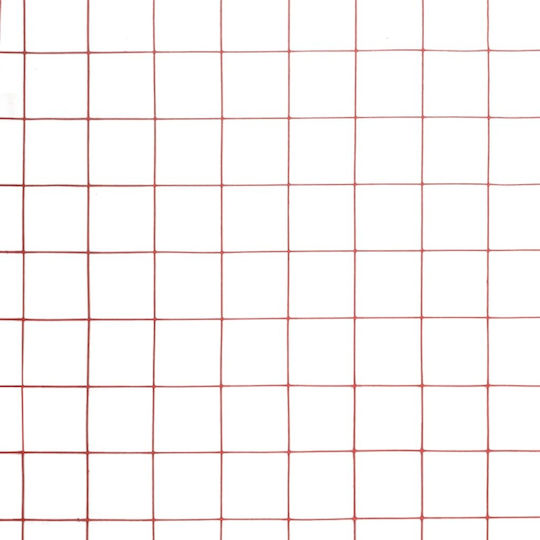 vidaXL Wire Fencing with PVC Coating Red 1x25m