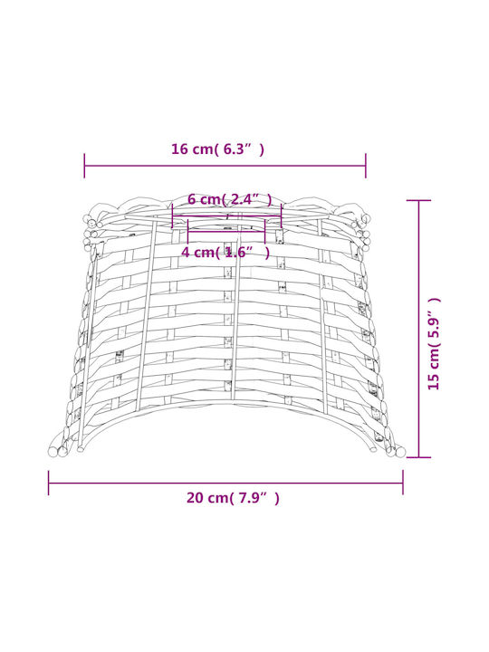 vidaXL Lamp Shade Brown