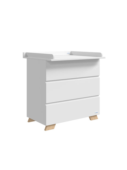 Oslo Baby Dresser with 3 Drawers Gray 91x50x95cm