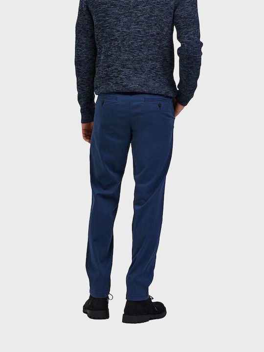 Selected Trousers Chino Elastic in Slim Fit Royal Blue