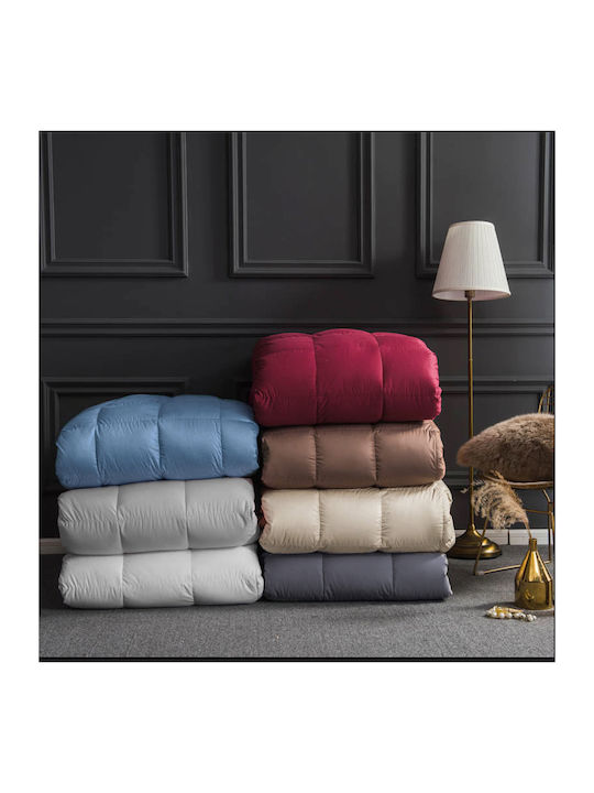 Saray Home Duvet Queen Down 220x240cm Bordeaux-Ivoire 500 GSMGsm
