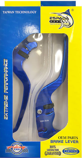 Espada Set Manete Frână/Ambreiaj Motocicletă Manete de motocicletă ajustabile Albastru BL00037