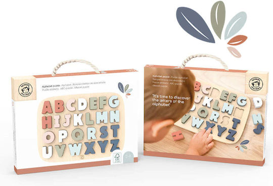 Lemnos Puzzle pentru Copii cu Îmbinări Alphabet 26buc Speedy Monkey