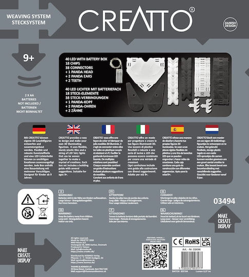 Kosmos Jucărie de Construcție din Plastic Creatto Panda pentru Copii 9+ ani+ Ani