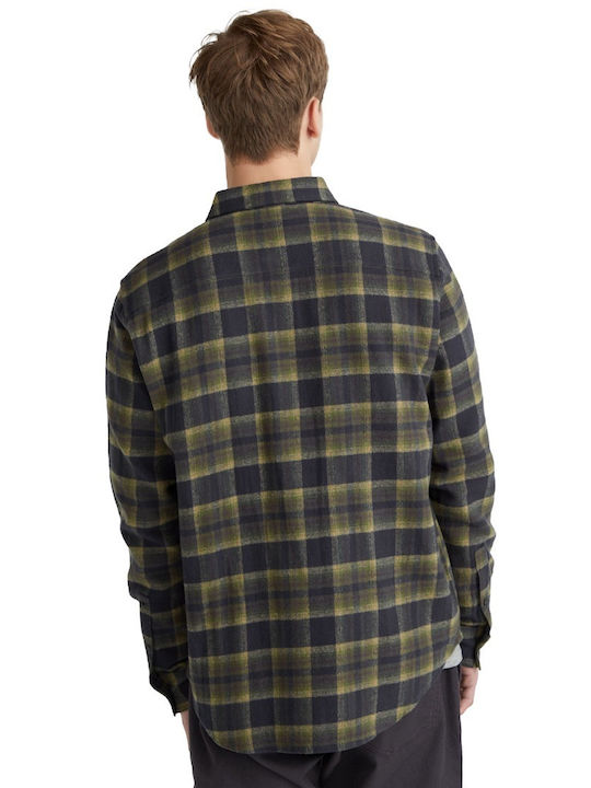 O'neill Men's Shirt Long Sleeve Flannel Checked Khaki