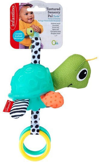 Infantino Κρεμαστό Παιχνίδι Αυτοκινήτου Textured Sensory Pal Turtle