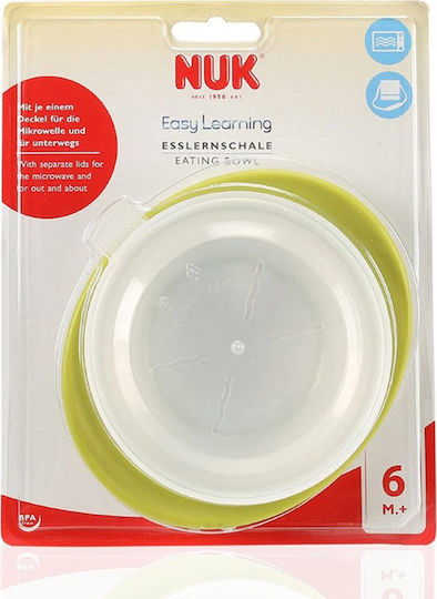 Nuk Baby Food Bowl Easy Learning made of Plastic White White / Blue