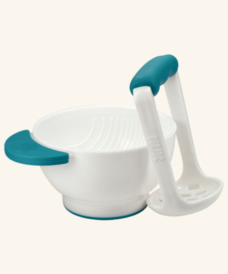 Nuk Baby Food Bowl Easy Learning made of Plastic White White / Blue