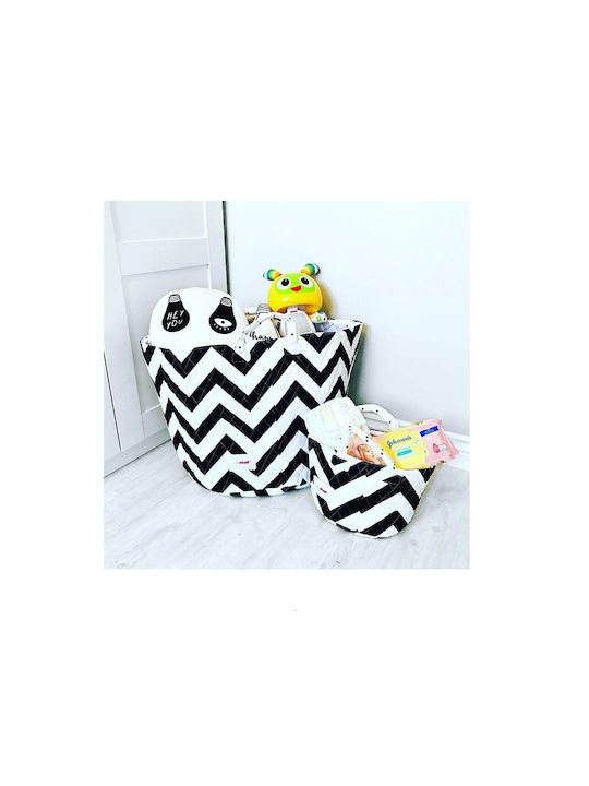 Minene Kinder Aufbewahrungskorb aus Stoff Zig Zag 45x40cm 1Stück