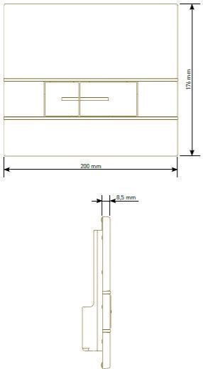 Siamp Segment Placă de scurgere pentru toalete Dual Flush