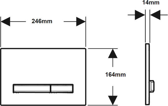 Geberit Spülplatten für Toiletten Doppelspülung