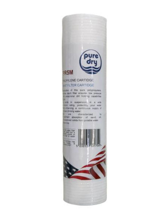 Puredry Water Filter Replacement Reverse Osmosis (RO) made of Polypropylene 10" 5 μm
