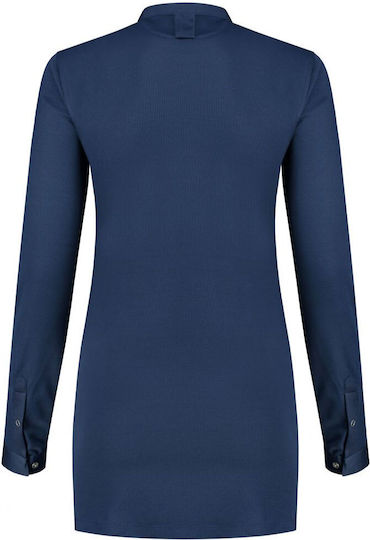 Le Nouveau Chef Coat Chef Female Blue with Long Sleeve Jolie