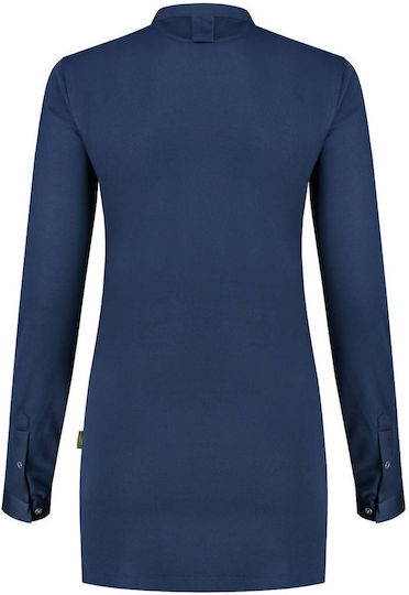 Le Nouveau Chef Coat Chef Female Blue with Long Sleeve Jolie