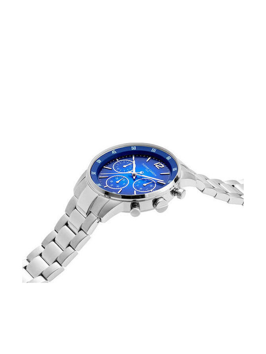 Pierre Cardin Men's Watch Battery with Silver Metal Bracelet