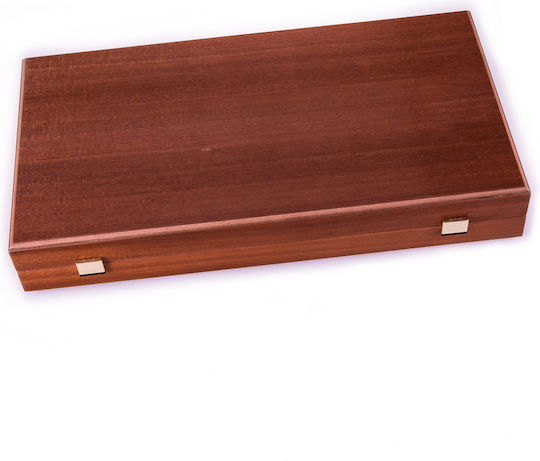 Manopoulos Mahogany Χειροποίητο Τάβλι Ξύλινο με Πούλια 48x48cm