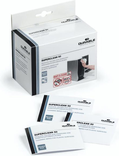 Durable Αξεσουάρ Καθαρισμού Γραφείου Καθαριστικά Μαντηλάκια 50τμχ