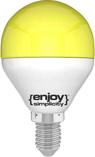 Elvhx LED-Lampe 1.8W 72mm für Fassung E14 und Form G45 Gelb 160lm