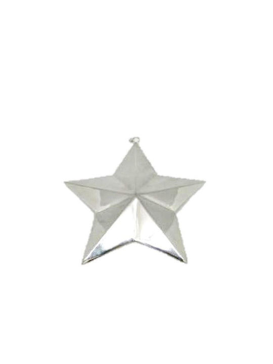 Espiel Christmas Metallic Star Ornament Silver 2x9cm 4pcs