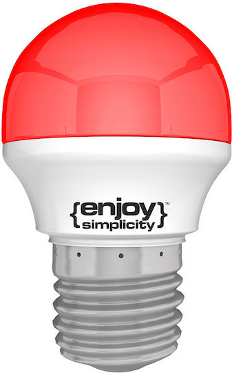 Elvhx Enjoy Simplicity LED Bulb 1.8W 72mm for Socket E27 and Shape G45 Red 160lm