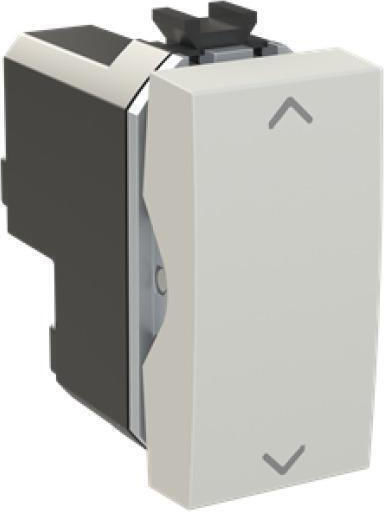 Abb Chiara Recessed Wall Switch Rolling Shutters One-Way without Frame White