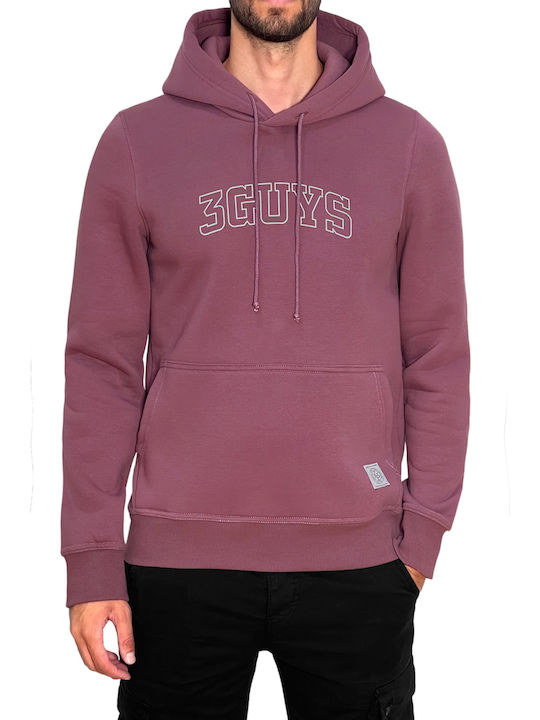 3Guys Herren Sweatshirt Lila