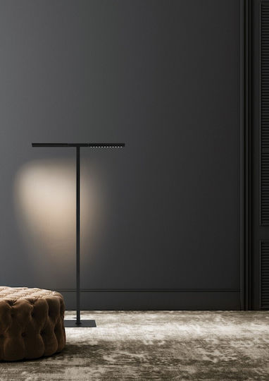 VK Lighting LED Floor Lamp H155xW80cm. with Warm White Light 481lm Black