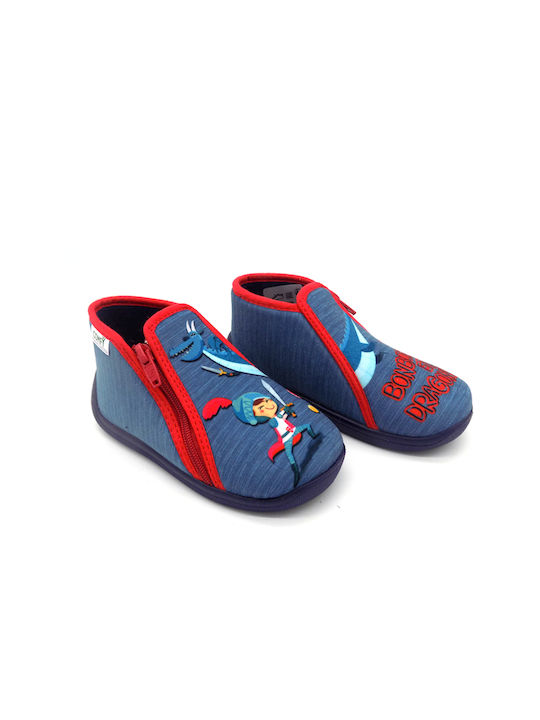 Comfy Anatomisch Kinderhausschuhe Blau