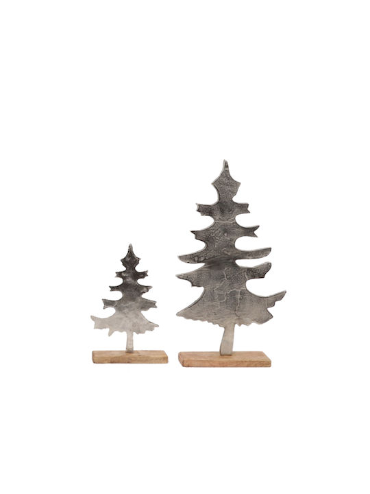 InTheBox Christmas Decorative Metal Tree 33cm Silver 4pcs Avery