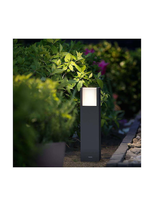 Philips MyGarden Arbour Outdoor Small Post LED Lamp 6W With Warm White Light IP44 Gray