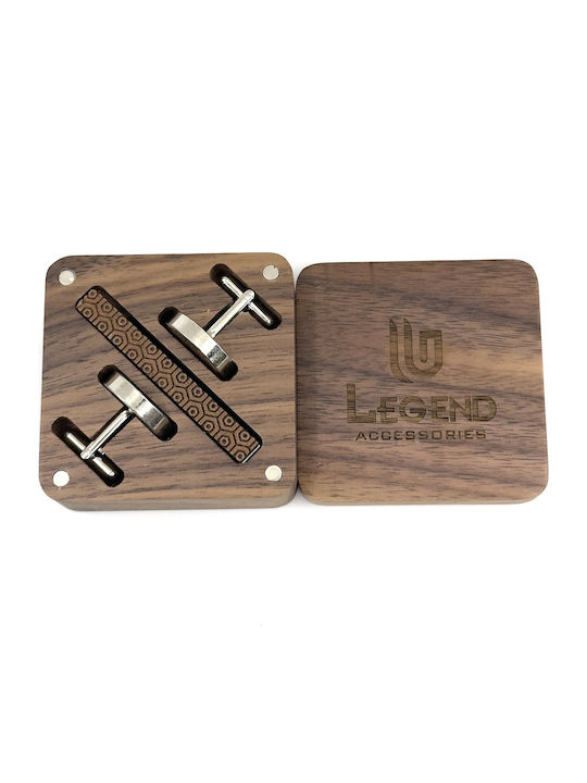 Legend Accessories Cufflinks Made Of Wood In Brown Colour