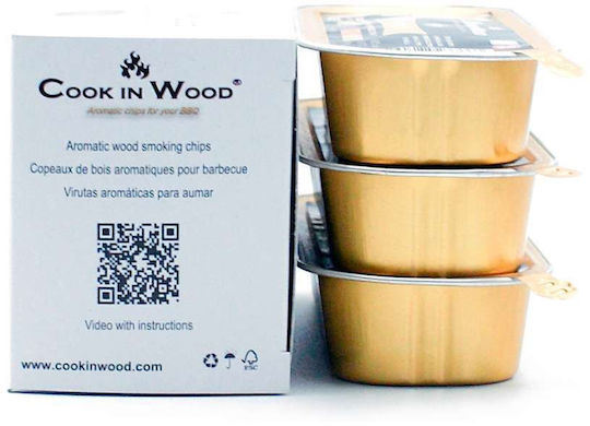 Cook in Wood Chips Ξύλου Καπνίσματος για Ψησταριά με Άρωμα Ουίσκι 50gr 3τμχ