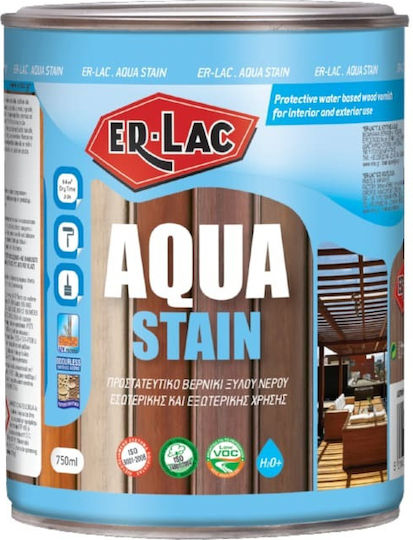 ER-LAC S-70 Aqua Impregnation Varnish Polyurethane Water 2022 Teak Matte 750ml