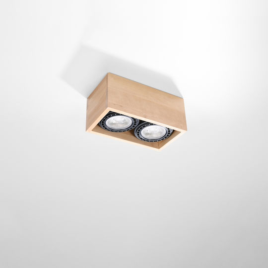 Sollux Quatro 2 Double Spot with Socket GU10 in Brown Color Sollux Quatro 2 Double Spot with Socket GU10 in Brown Color