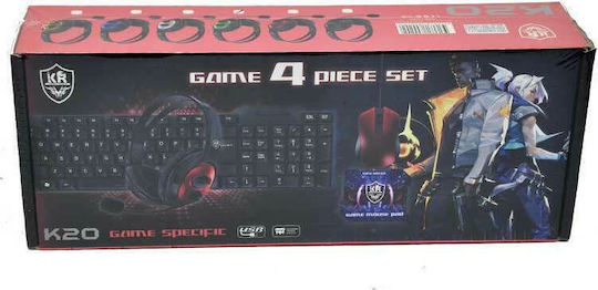 Andowl KR Game Set K20 Set Gaming Tastatură & Mouse (Engleză US)