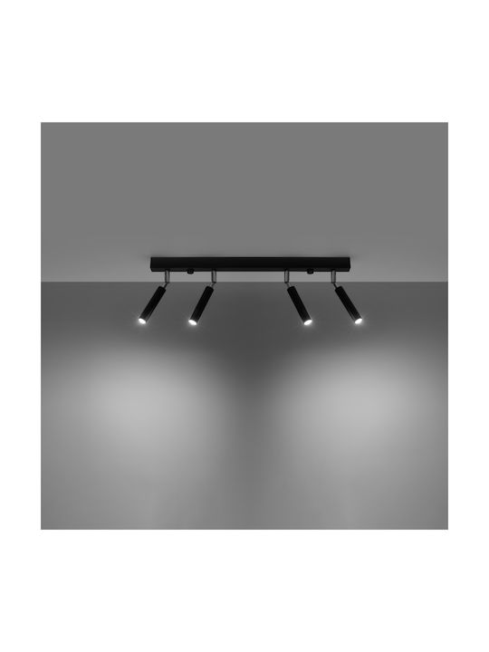 Sollux Eyetech 4 Spot with 4 Lights and with Socket G9 in Black Color