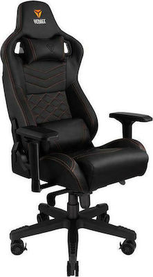 Yenkee YGC 200BK Artificial Leather Gaming Chair with Adjustable Arms Black