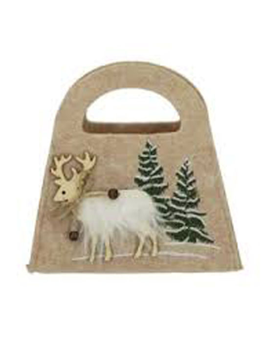 Marhome Christmas Καλάθι Figure Beige 22x13x7cm