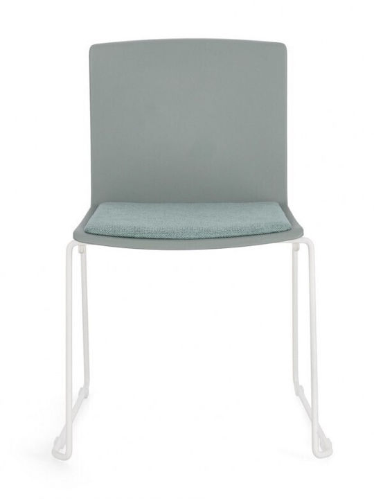 Καρέκλα Επισκέπτη Giulia σε Πράσινο Χρώμα 43.5x50x79cm 4τμχ