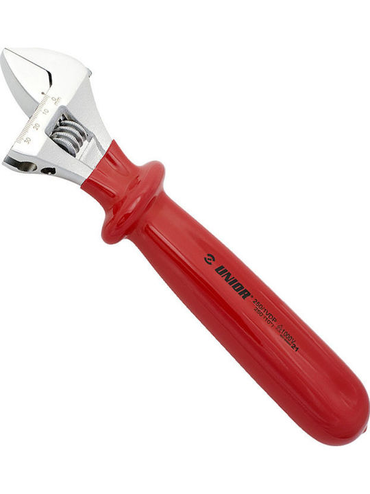 Unior 250/1VDEDP French Wrench with Adjustable Opening 28mm and Anti-Slip Handle 250mm