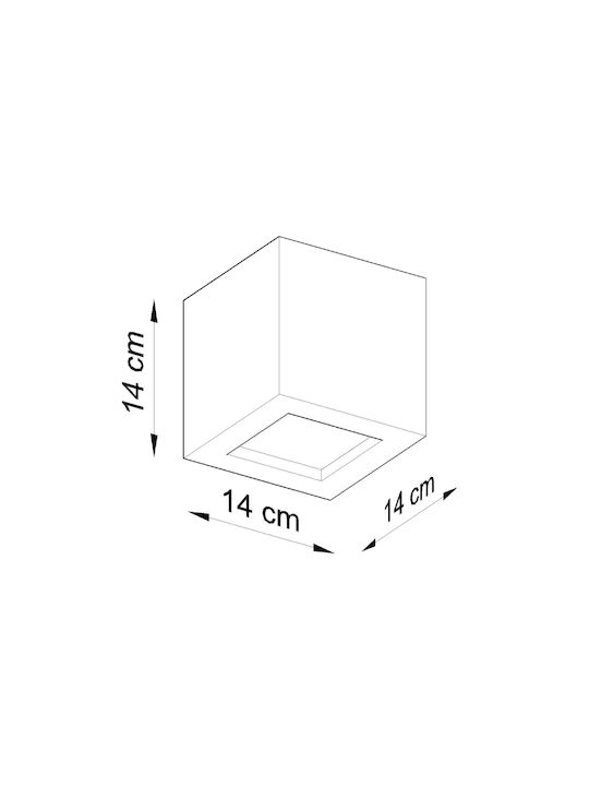 Sollux Leo Lumină De perete Gri 25x20x20cm