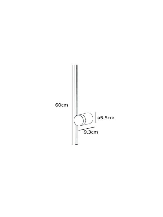 VK Lighting Lumină De perete LED Negru 5.5cm VK Lighting Lumină De perete LED Negru 5.5cm