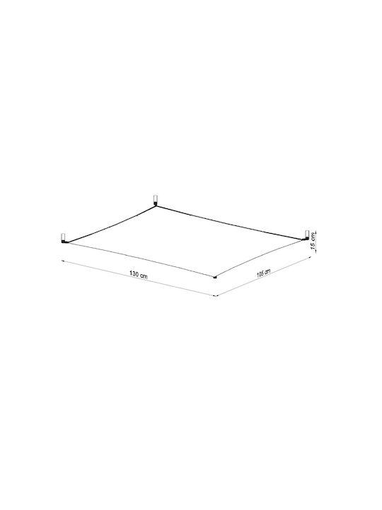 Sollux Luna 3 Ceiling Mount Light 65cm White with Integrated LED
