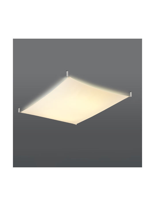 Sollux Luna 3 Ceiling Mount Light 65cm White with Integrated LED