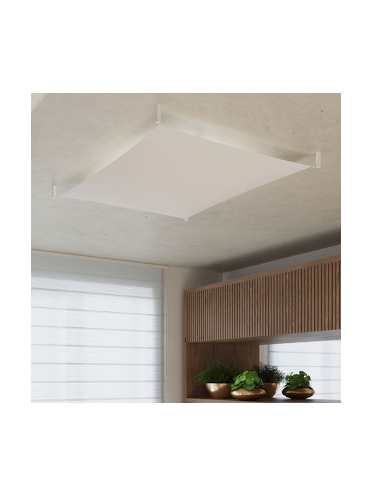Sollux Luna 3 Ceiling Mount Light 65cm White with Integrated LED