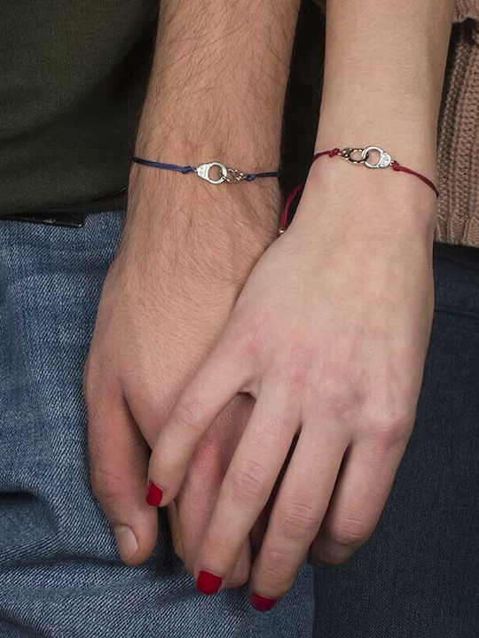 Jt Silver Set Bracelets for Couples Handcuffs
