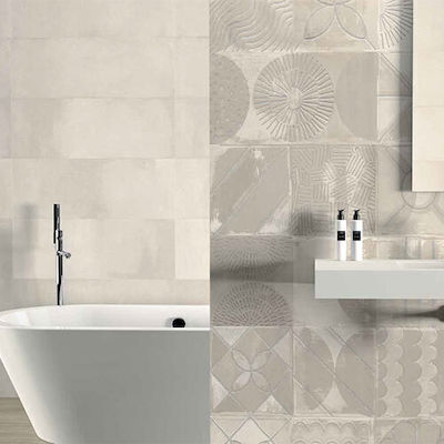 Κολοσσός Atico Kitchen Wall / Bathroom Matte Ceramic Tile 90x33cm Perla